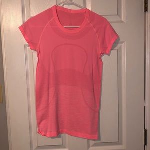 Lululemon Swiftly Short Sleeve Hot Orange/Pink